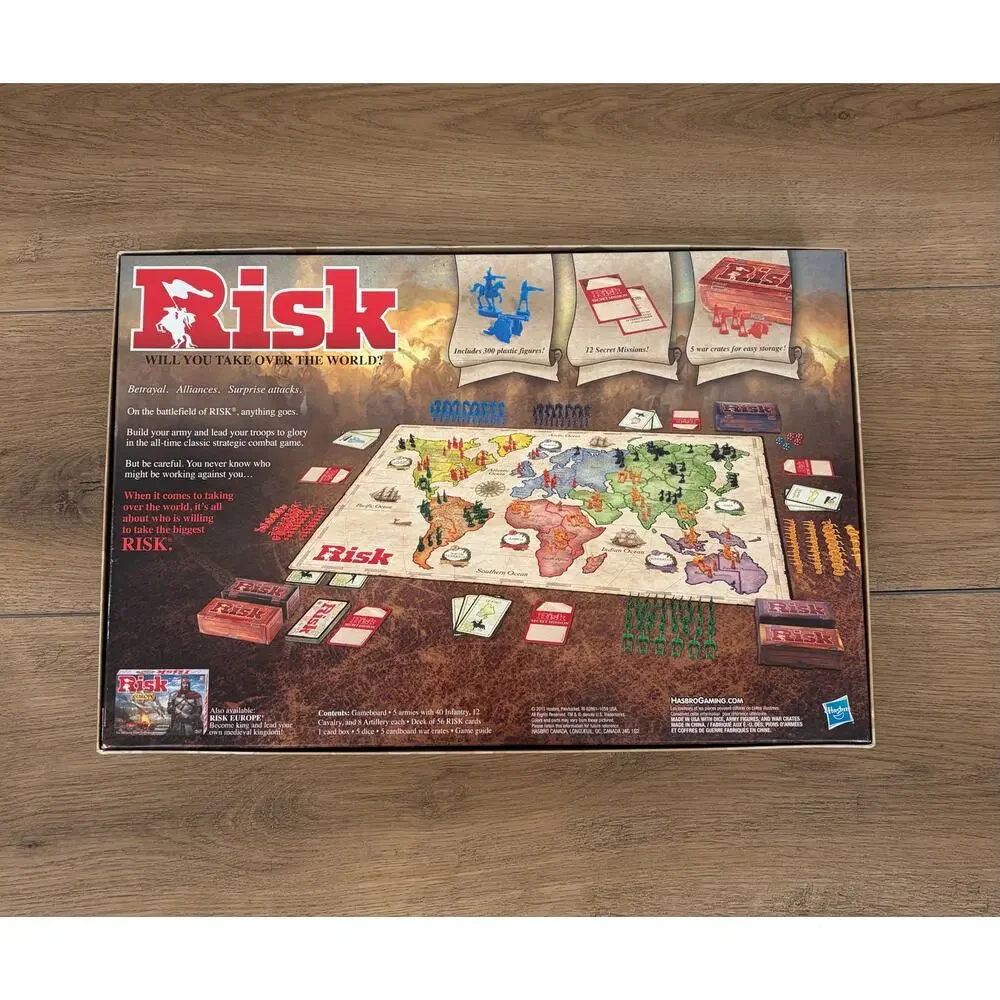 Risk: The Game of Strategic Conquest, RISK Board Game Complete with War Crates